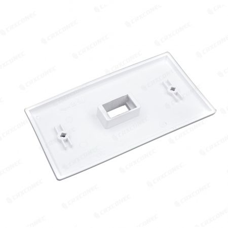 Placa de parede estilo americano com 1 porta RJ45, moldura de 114*70 mm.