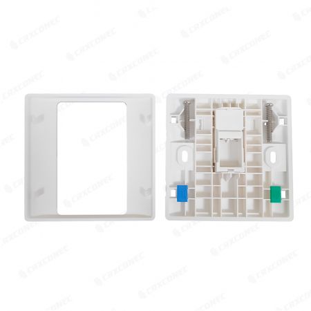 Pelat Wajah Ethernet Ikon Berwarna 1 Port Inggris untuk jaringan ethernet