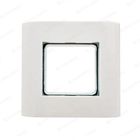 French Style Snap-In Single Gang RJ45 Faceplate Frame 80*80MM - French Style Snap-In Single Gang RJ45 Faceplate Frame 80*80MM