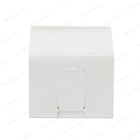 French Style Full Size Angled 1 Port Module-Insert With Cover-cap 45*45MM - French Style Full Size Angled 1 Port Module-Insert With Cover-cap 45*45MM