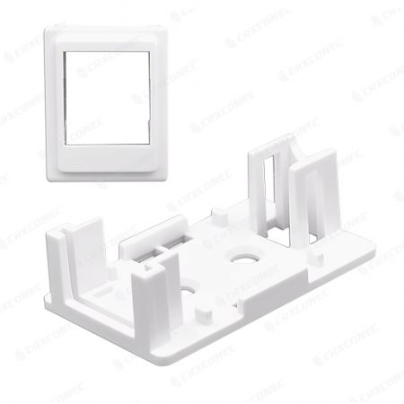 1-poorts netwerkmontagedoos, witte kleur voor ethernetverbinding