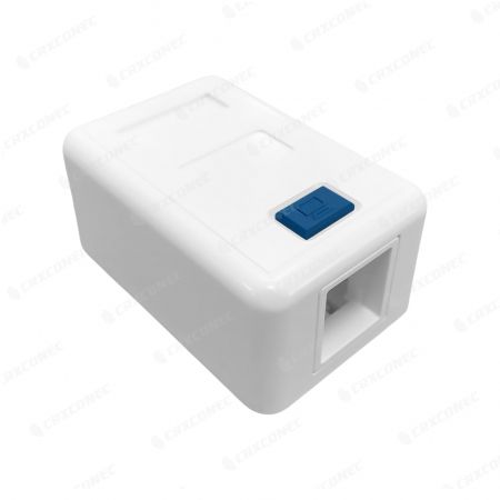Network RJ45 Single Gang Surface Mount Box with ICON - blank 1 Port Surface Mounted Box