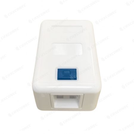 Caja de montaje en superficie RJ45 de red Ethernet de un solo módulo con ICON