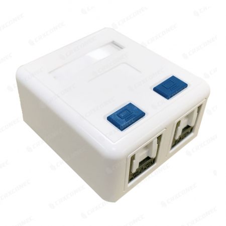 Wall blank 2 Port Surface Mounted Box for keystone network - blank  2 Port RJ45 Surface Mounted Box