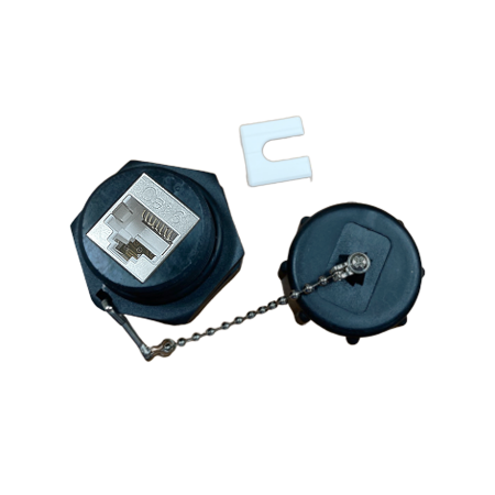 مقبس RJ45 Keystone بزاوية 180 درجة صناعي من الفئة 6 STP PoE++ IP68