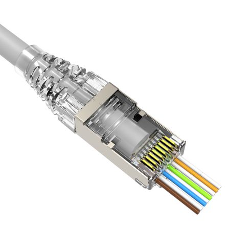 Category 6 Stp Easy Pass Through Rj45 Connector Solutions Crxconec Company Ltd