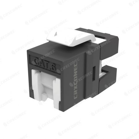 Cat.6 180 Degree Unshielded Punch Down Keystone Jack with Built-In Shutter - Cat.6 180 Degree Unshielded Punch Down Keystone Jack with Built-In Shutter