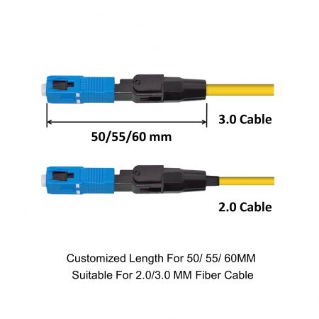 ASHATA Kit 20 Pezzi Connettori Rapidi In Fibra Ottica SC/UPC Per Telecomunicazioni