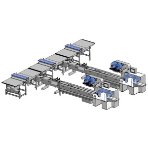 Packaging Line - Smart Belts auto feeding and Smart Distribution Station - Flow Wrapping Line with Smart Belts auto feeding and Smart Distribution Station