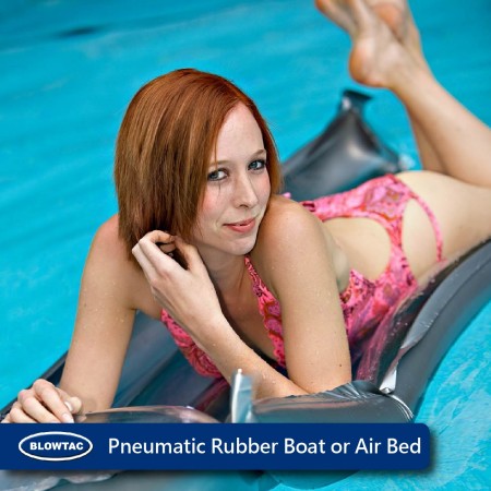 Pneumatic rubber boat or air bed.