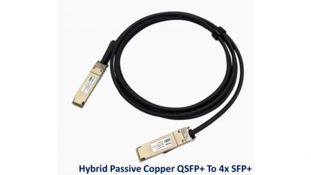 Cobre passivo híbrido QSFP+ a 4x SFP+ - Cobre passivo híbrido QSFP+ a 4 x SFP+