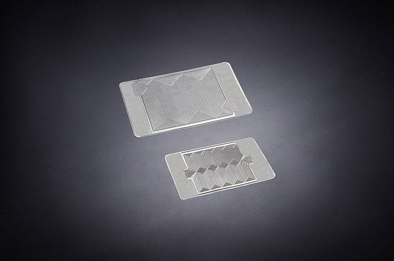 Bipolar metal plate for fuel cell.