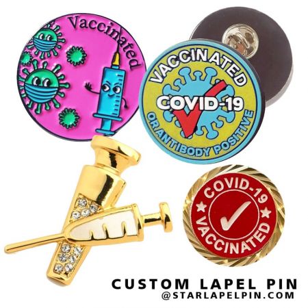 Fabricante de alfinetes de lapela de vacinas - Pin personalizado de vacina contra o coronavírus