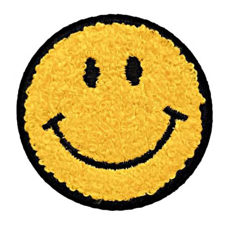 Chenille Patches - Wholesale chenille smiley face patch