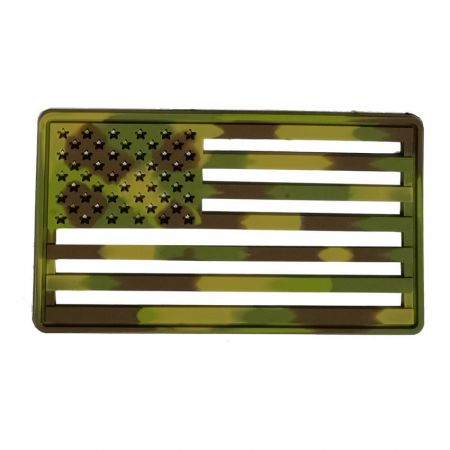 USA Flag Rubber Patch - Custom American Flag Rubber Labels