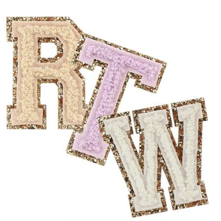 Varsity Patches with Glitter - Varsity patches with glitter make your outlook more charming and attractive in daily life.