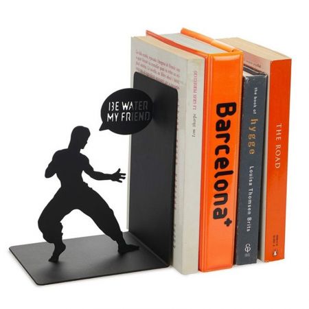 Stainless Metal Bookends - Customize logo on your personalized bookends.