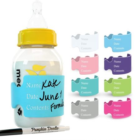 برچسب سیلیکونی برای بطری نوزاد - برچسب های سیلیکونی برای شیشه کودک از مواد سیلیکونی سازگار با محیط زیست ساخته شده اند.