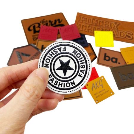 Leather Labels and Leather Patches - Customize your logo on leather labels and leather patches.