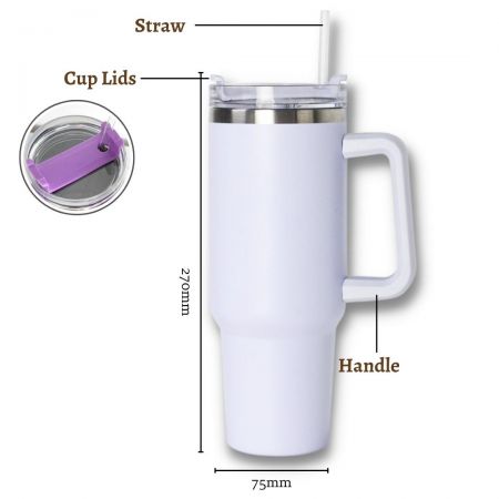 Stainless Steel 40 oz Thermos Mug - Thermos mug is double-layer vacuum insulation to keep the temperature for a long time.