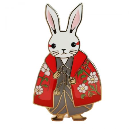 Soft Enamel Bunny Badges - Custom bunny badges.