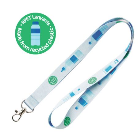 Cordões personalizados de PET de reciclagem ecológica - Talabartes Eco rPET com laço