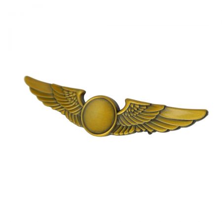 Gold Pilot Wings Iron On Patch