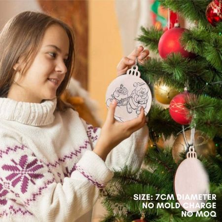 Let the special wooden ornaments hang from your Christmas tree this year.
