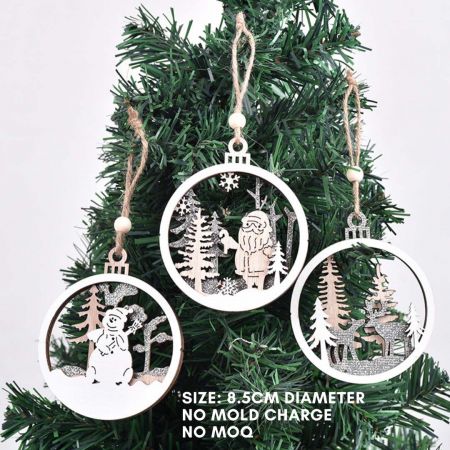 Christmas wooden ornaments trend.