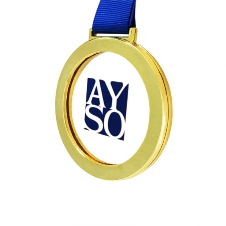 Detachable Zinc Alloy with Acrylic Medal - Metal framed acrylic medal