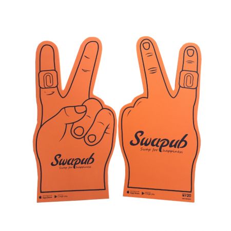 Custom Foam Fingers - Custom foam fingers are great to cheer on your favorite player.