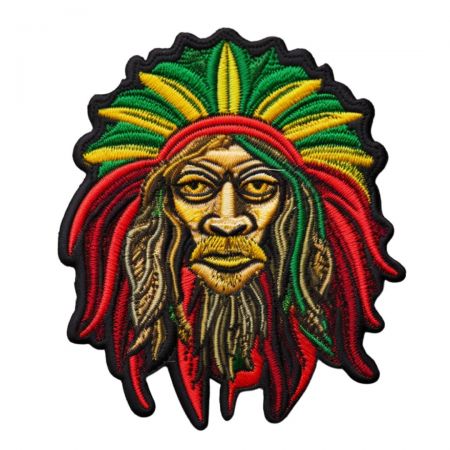 Toppa Logo Ricamato Termoadesivo, Pre Zaino, Rasta, Reggae