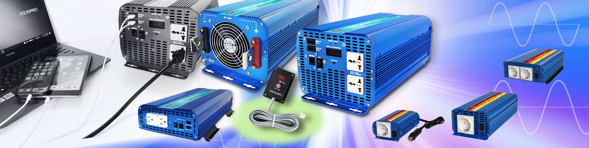 Inverter with dual USB