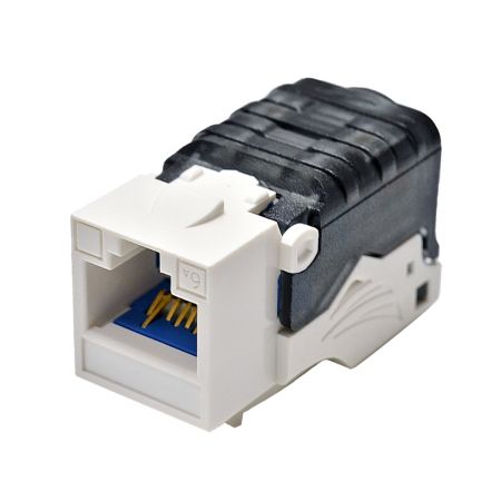 ISO/IEC Category 6a - Cat6A Component Level 90° UTP Toolless Keystone Jack
