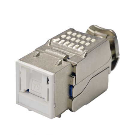 Category 6A - Cat6A Component Level 90° STP Toolless Keystone Jack with Shutter