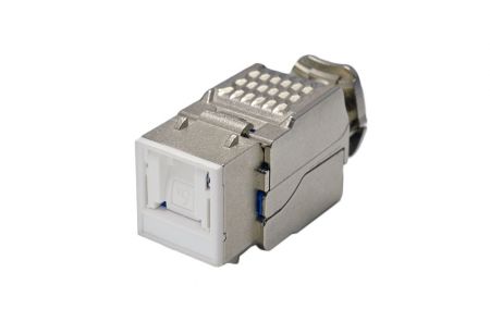 Tolless w/Shutter - Cat6A Component Level Shielded Shuttered Toolless Keystone Jack