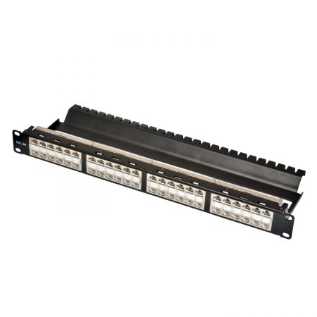 Category 6A - Shielded 11801 Class EA 48 port-1U feed-through panel with built-in wire management