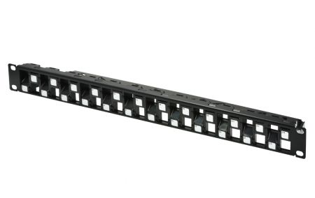 3D-Staggered Panel - Unshielded 3D-Staggered Snap-in Patch Panel w/Wire Management