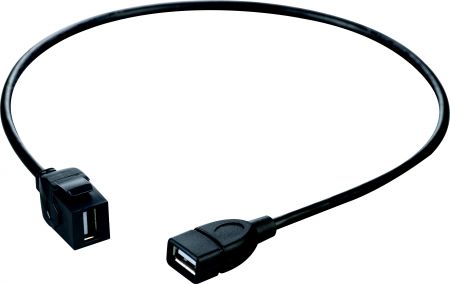 USB2.0, AA-Verlängerung, vertikaler Klinkenstecker auf Buchse - USB2.0, AA-Verlängerung, vertikaler Klinkenstecker auf Buchse