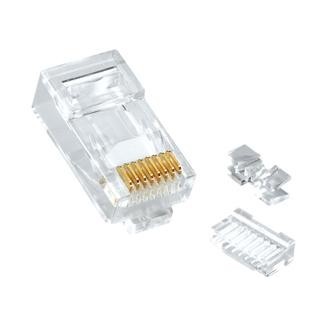 Multi-Piece Type RJ45 Plug for Cat 6 UTP Stranded Round Cable