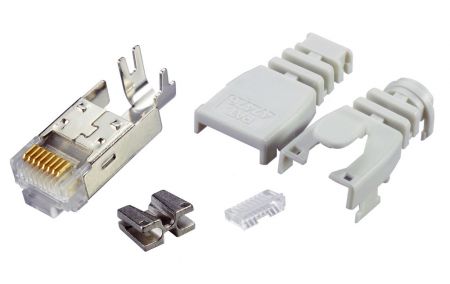 0028SR3A2 Series - Multi-Piece Type RJ45 Plug for Cat6A STP Cable