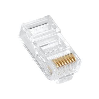 One Piece Type RJ45 Plug for Cat 5e UTP Stranded Flat Cable