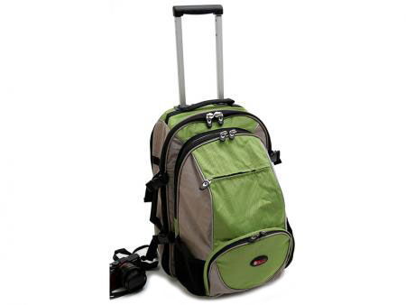 Dubbele handbagage-rugzak op wielen - Twee-in-een bagage- en rugzakset.
