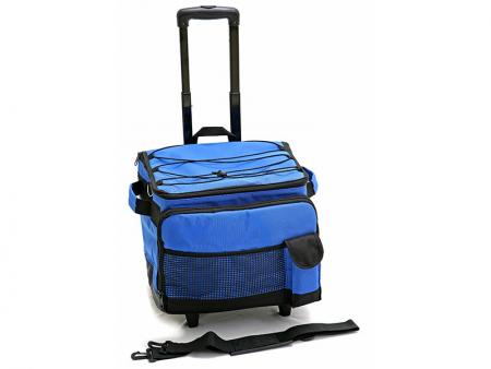 Collapsible Cooler Bag on Wheels - Foldable cooler bag with 2 wheels.