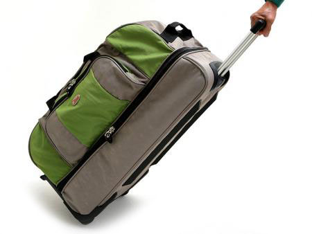 Two Layer Trolley Travel Bag on Wheels - 26" Two-Layered Foldable Travel Bag.