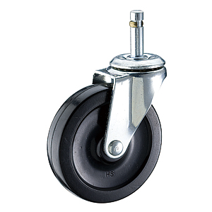 4" x 15/16" Friction Ring Stem Casters With Soft Rubber Wheels - 4" x 15/16" Friction Ring Stem Casters With Soft Rubber Wheels