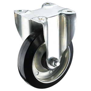 150mm x 42mm Rigid Top Plate Casters With Soft Rubber Wheels - 150mm x 42mm Rigid Top Plate Casters With Soft Rubber Wheels