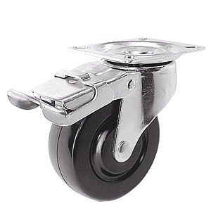 4" x 1-1/2" Swivel Top Plate Casters With Hard Rubber Wheels - 4" x 1-1/2" Swivel Top Plate Casters With Hard Rubber Wheels