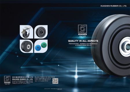 2018
Huashen Catálogo de productos de caucho - Catálogo 2018 de ruedas giratorias de caucho y bolas de caucho