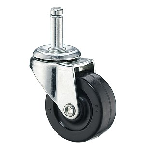 50mm Friction Ring Stem Casters With Soft Rubber Wheels